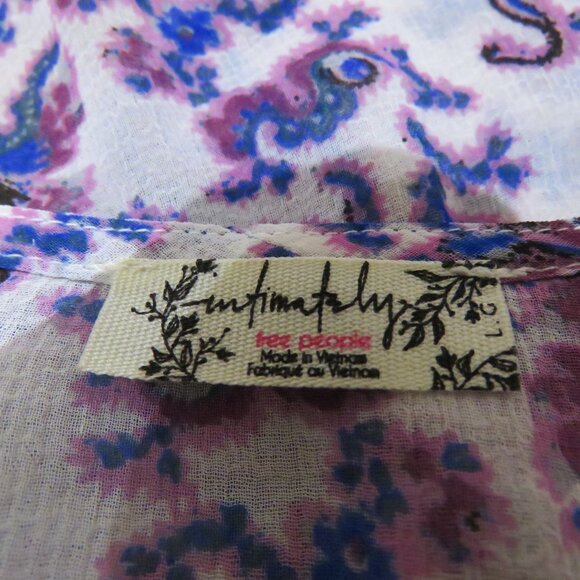 INTIMATELY FREE PEOPLE Pretty Little Thing Lace Trim Cami Top in Purple - Size L - Picture 14 of 14